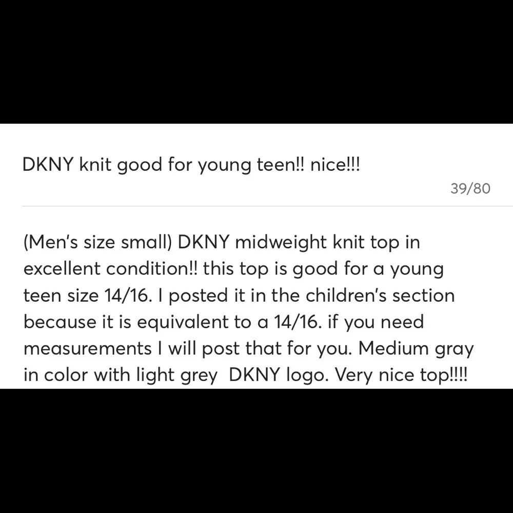 DKNY knit sweater fits teen - Picture 7 of 8